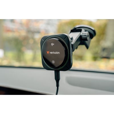 6. Verbatim Charge 'n' Drive Qi2 RGB Smartphone Schwarz USB Kabelloses Laden Schnellladen Automatisch