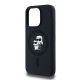 6. Karl Lagerfeld Silikon Karl&Choupette MagSafe Hülle für iPhone 15 Pro – Schwarz