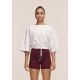 CASALL Damen Crop-Top aus schwerer Baumwolle, Weiß