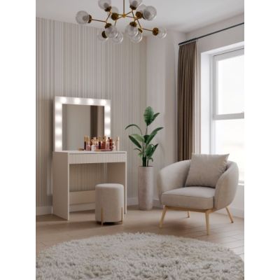 3. Marina 2S SLIM CASHMERE Schminktisch-Set