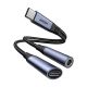 7. Joyroom SY-C02 2in1 DAC-Adapter USB-C auf USB-C / 3,5-mm-Miniklinke – Schwarz