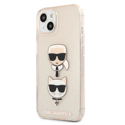 2. Karl Lagerfeld Glitzer Karl's & Choupette Head Case für iPhone 13 mini - Gold