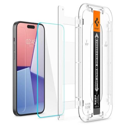 6. Spigen Glas.tR EZ Fit gehärtetes Glas für iPhone 15 Plus / 16 Plus - 2 Stk.