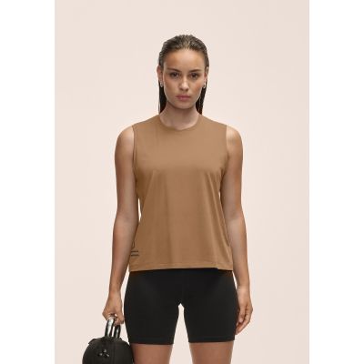 2. CASALL Damen-Trainings-Tanktop mit Grafikprint, Braun
