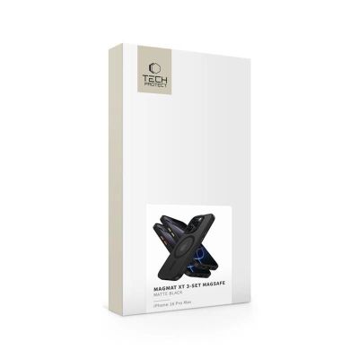 5. Tech-Protect MagMat Magsafe 3er-Set iPhone 16 Pro Max Hülle - Mattschwarz