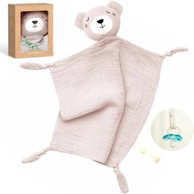 Momcozy Baumwoll-Teddybär für Babys, Rosa