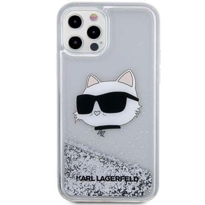3. Karl Lagerfeld KLHCP12MLNHCCS iPhone 12/ 12 Pro 6,1" Silber/Silber Hardcase Glitter Choupette Head