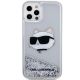 3. Karl Lagerfeld KLHCP12MLNHCCS iPhone 12/ 12 Pro 6,1" Silber/Silber Hardcase Glitter Choupette Head