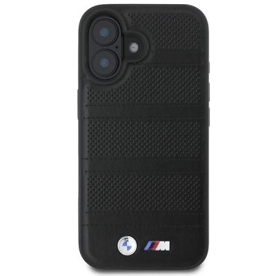 3. BMW M Perforated And Stitched Line MagSafe Hülle für iPhone 16 – Schwarz