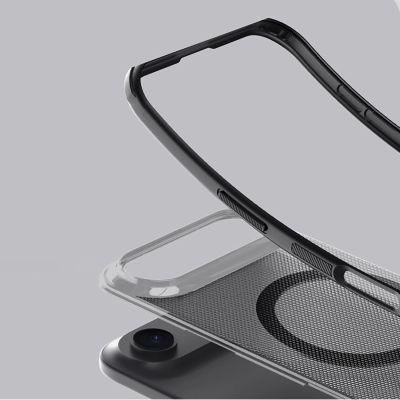 10. Nillkin Super Frosted Shield Pro MagSafe-kompatible Hülle für iPhone 17 Air – Transparent Schwarz