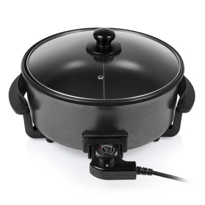 Tristar | Multifunktionale XL-Grillpfanne | PZ-9135 | Durchmesser 30 cm | Grill | 1500 W | Inkl. Deckel | Fester Griff | Schwarz