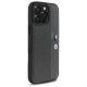 4. BMW M Perforierte Tricolor Detail Line Hülle für iPhone 16 Pro Max – Dunkelgrau