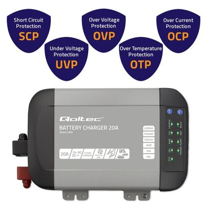 15. Monolith Smart-Ladegerät für LiFePO4-, AGM-, GEL- und SLA-Batterien, 20 A, 24 V