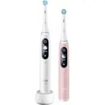 Oral-B iO 6 Duo weiß/rosa / Elektrische Zahnbürste / mit Etui