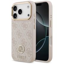 Guess 4G Strass Logo MagSafe Case für iPhone 17 Pro - Pink