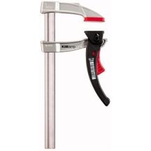 BESSEY KliKlamp Zimmermannszwinge 16 cm Edelstahl, Schwarz, Rot