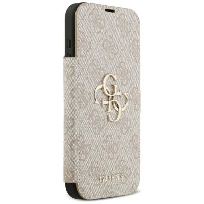4. Guess Book 4G Metall-Logo-Hülle für iPhone 18 Pro Max / 17 Pro Max – Pink