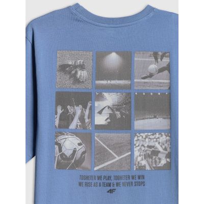 4. Locker geschnittenes Jungen-T-Shirt mit Aufdruck 4F 4FJRSS26TTSHM4277-32S