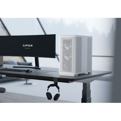 7. AeroCool Geh Midi APNX C1-R-WT-V1 Gehäuse mit MicroATX/MiniITX