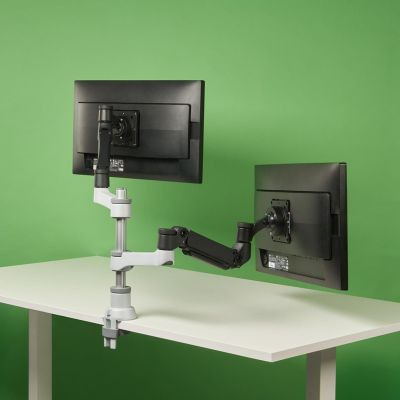 10. Monitorhalterung R-Go Tools R-Go Monitorarm 0"–32" 2 TFT Max. 9 kg Caparo 4 Gasfeder silber