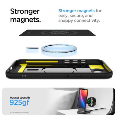 13. Spigen Rugged Armor MagSafe Hülle für iPhone 16e / 17e - Schwarz