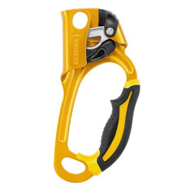 6. Petzl ASCENSION Steigklemme rechts, schwarz und gelb