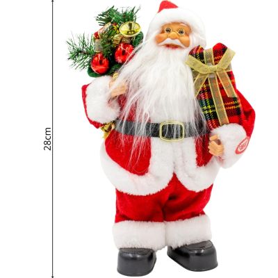 10. Dekorativer tanzender und singender Weihnachtsmann 28 cm MICA