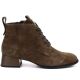 2. Damen-Ankle-Boots aus Leder mit Absatz, kamelfarbenes Veloursleder, Vinceza FIO27-67036