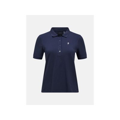PEAK PERFORMANCE Damen-Poloshirt aus klassischer Baumwolle, marineblau