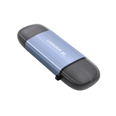 4. Wozinsky WCR-5G Speicherkartenleser für SD und microSD, USB-A 3.0 / USB-C 3.0, Aluminium – Grau