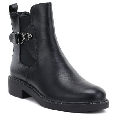 Damen-Ankle-Boots, gefüttert, schwarz, M.Daszyński SA252-7