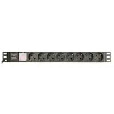 21. GEMBIRD 19"-Rack-Steckdosenleiste PDU EG-PDU-014-C14 1U, 10 A, 8 x SCHUKO, C14-Stecker, 3-m-Kabel