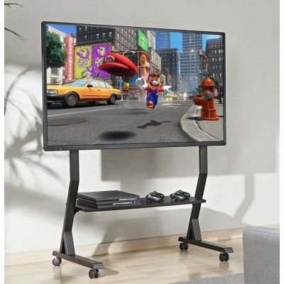 7. TECHLY MOBILER TV-STÄNDER 45-90" KG BIS 60 KG VERSTELLBARES AV-REGAL