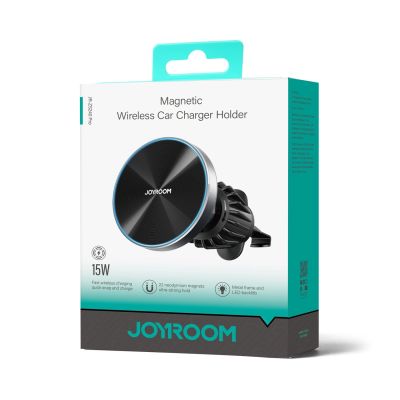 5. Joyroom Magnetische Autohalterung mit kabellosem Ladegerät 15W für Lüftungsschlitze Schwarz (JR-ZS240 Pro)