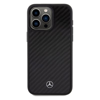3. Mercedes Carbon Fiber Dynamic Hülle für iPhone 15 Pro Max – Schwarz