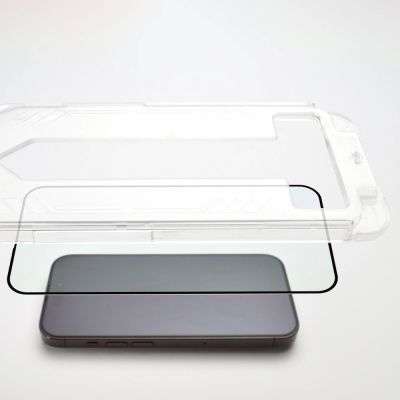 8. 9H gehärtetes Glas mit Montagerahmen für iPhone 14 Plus Wozinsky Premium Glass – Schwarz
