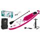 9. SUP-Board-Set 150 kg, aufblasbar, Honolulu, 320 x 76 x 15 cm, rot