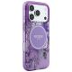 3. Guess IML Flowers Pearl Strap MagSafe Hülle für iPhone 18 Pro Max / 17 Pro Max – lila