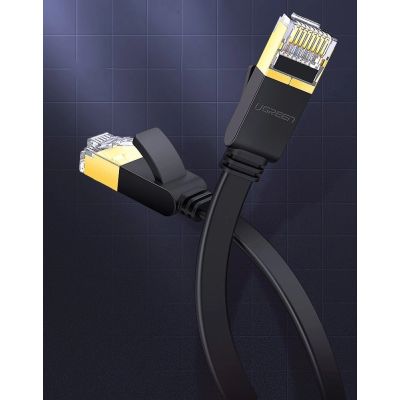 16. Ugreen Internet Netzwerkkabel Ethernet Patchkabel RJ45 Cat 7 STP LAN 10 Gbps 3m Schwarz (NW106 11262)