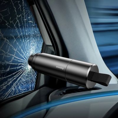 7. Baseus 2 in 1 Auto Sicherheit Fenster Hammer + Sicherheitsgurt Messer grau (CRSFH-0G)