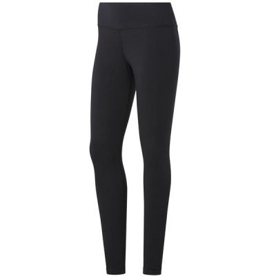 Reebok TE COTTON LEGGING Damen Sport High-Waist Trainingsleggings schwarz (FK6664)
