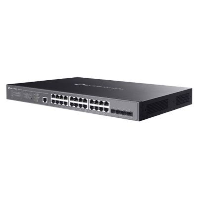 3. TP-Link Omada SG3428XMPP Netzwerkkabel, verwalteter L2+ Gigabit-Ethernet-Port (10/100/1000) mit PoE-Unterstützung, 1 HE, Schwarz