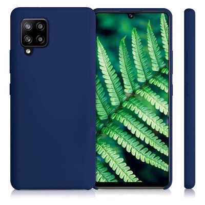 3. Silicone Case Flexibel Gummi Handyhülle Silikon Schutzhülle für Samsung Galaxy A42 5G blau