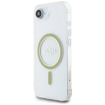 2. Guess IML Glitter Circle MagSafe iPhone 16e Hülle - Transparent