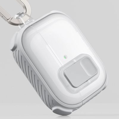 13. AmazingThing Titan Pro Mag Hülle, transparent, für AirPods Pro 3 – Weiß