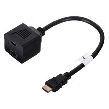 Splitter Lanberg AD-0019-BK (HDMI M - 2x HDMI F; 0,20 m; schwarz)