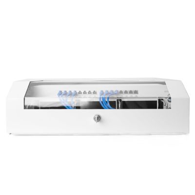 22. Wandschrank NWS 19" Slim Line 3HE drehbar, 2HE fest, 145x500x475 mm, Farbe Grau (RAL 7035)