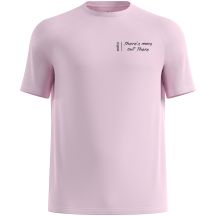 Herren-Kurzarmshirt ODLO T-Shirt Crew Neck S/S ESSENTIAL PRINT, rosa
