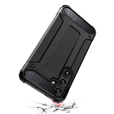 8. Hybrid Armor Hülle für Samsung Galaxy S24+ gepanzert - Schwarz