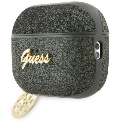 3. Guess GUAP2GLGSHA AirPods Pro 2 Cover Grün/Kaki Glitter Flake 4G Charm